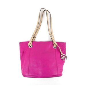Michael Kors Fuchsia Pink Leather Tote Shoulder Bag